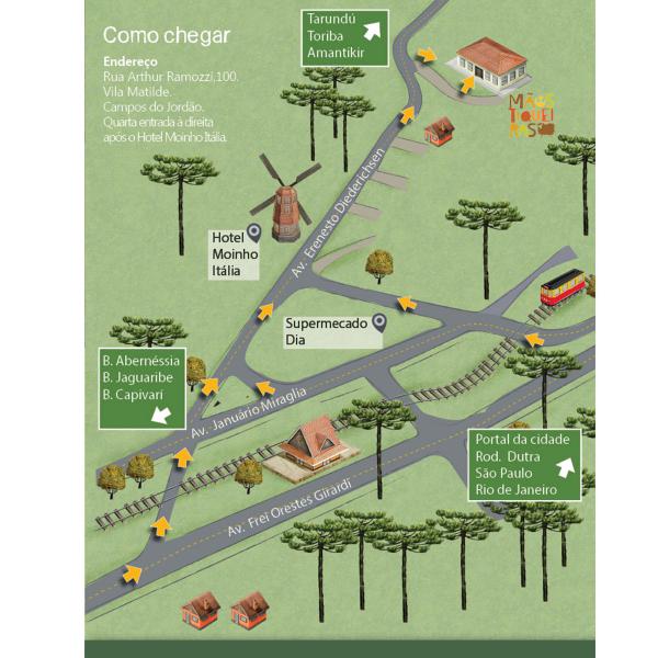 Mapa como chegar - Mãostiqueira
