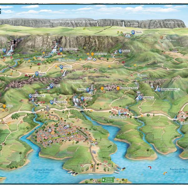 Mapa de Delfinópolis MG