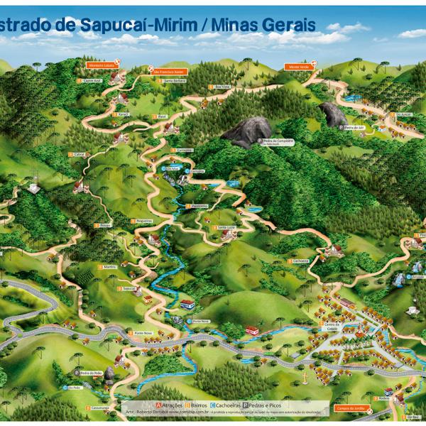 Mapa de Sapucaí Mirim, Minas Gerais