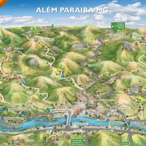 Mapa turístico de Além Paraiba MG