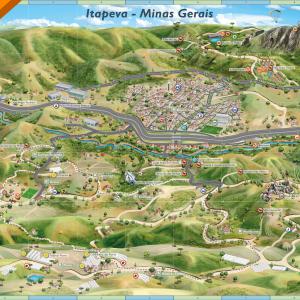 Mapa Turístico de Itapeva MG