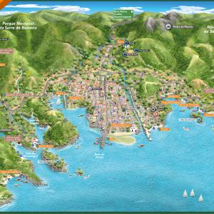 Mapa Turístico de Paraty RJ