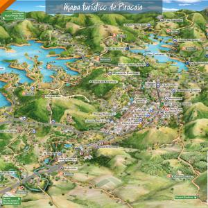 Mapa turístico de Piracaia SP 