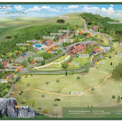 Mapa Pousada do Quilombo em São Bento do Sapucaí SP